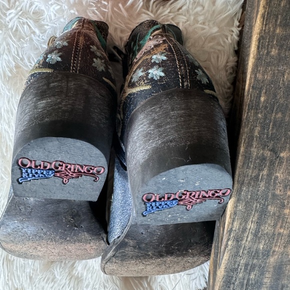 Old Gringo Navy Blue Floral bootie - Picture 4 of 8